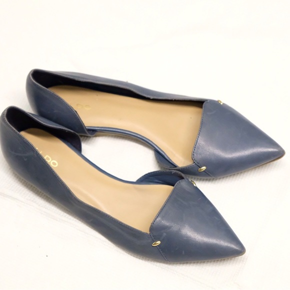 Aldo Leather Flat Pointed Shoes - Picture 1 of 5